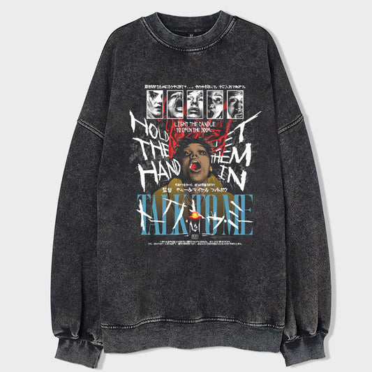 Art Unlock Acid Wash Sweatshirt