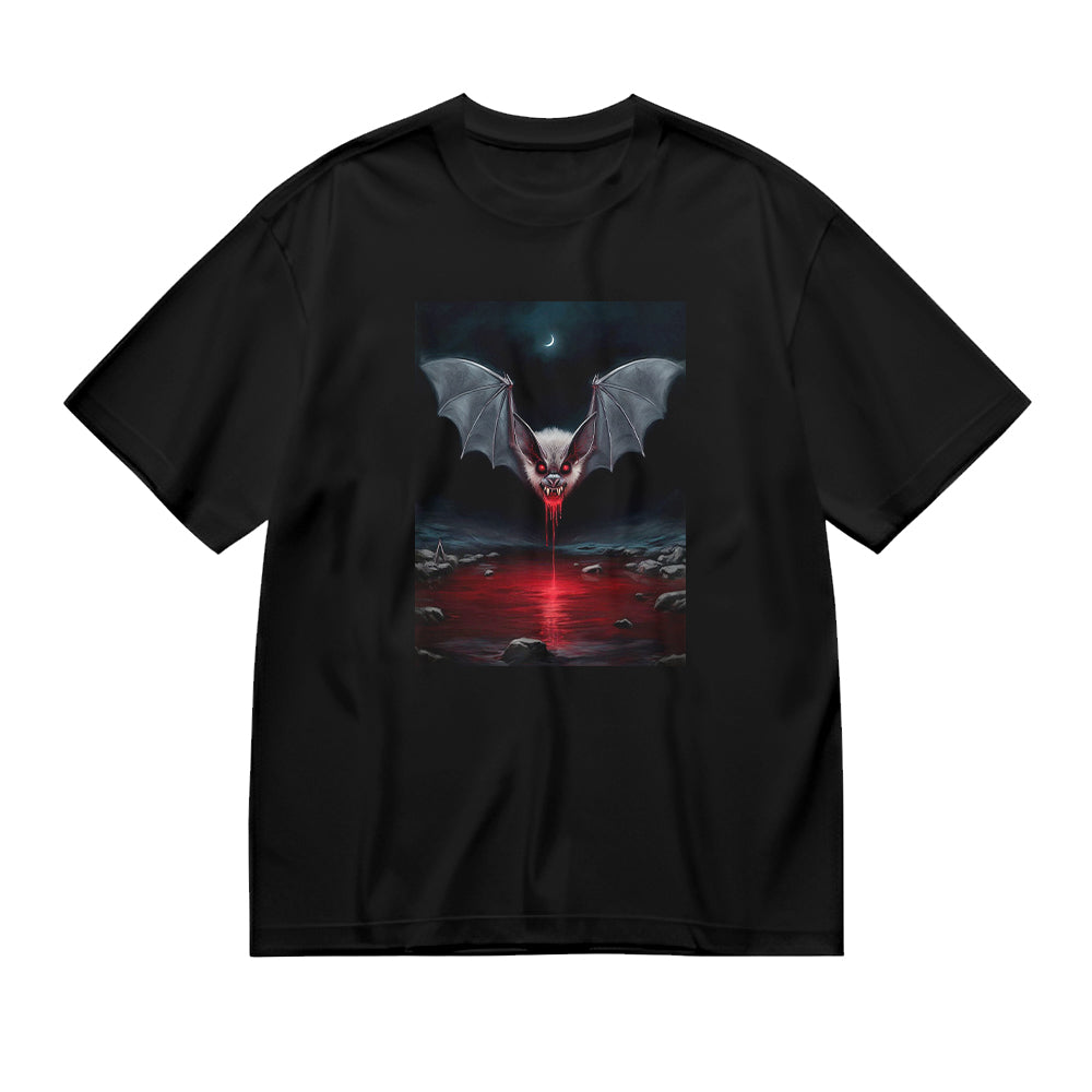 Bat Wings with Red Stream Graphic T-Shirt