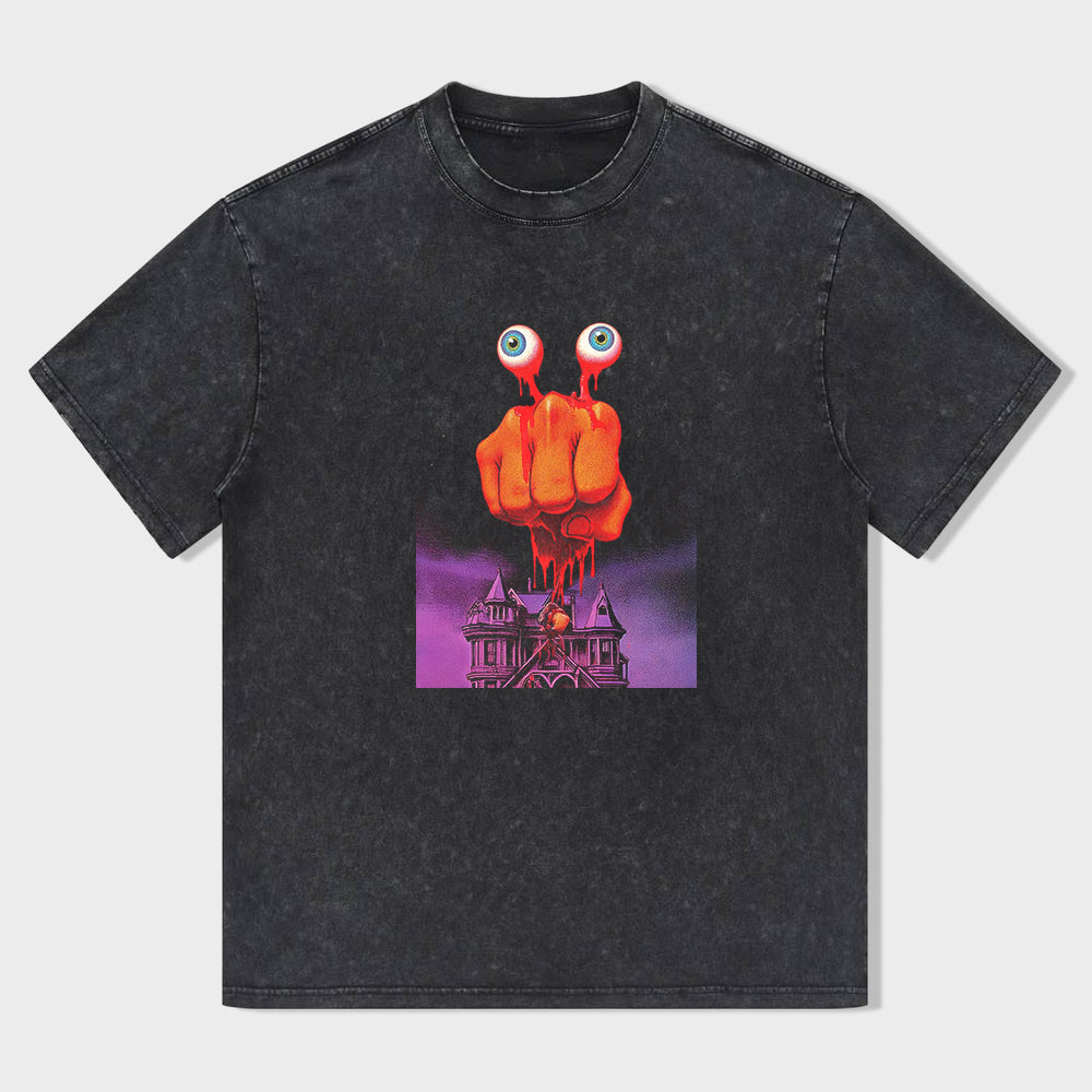 Finger Eyes Graphic Tee for Men Women Unisex Casual Short Sleeve T-Shirt