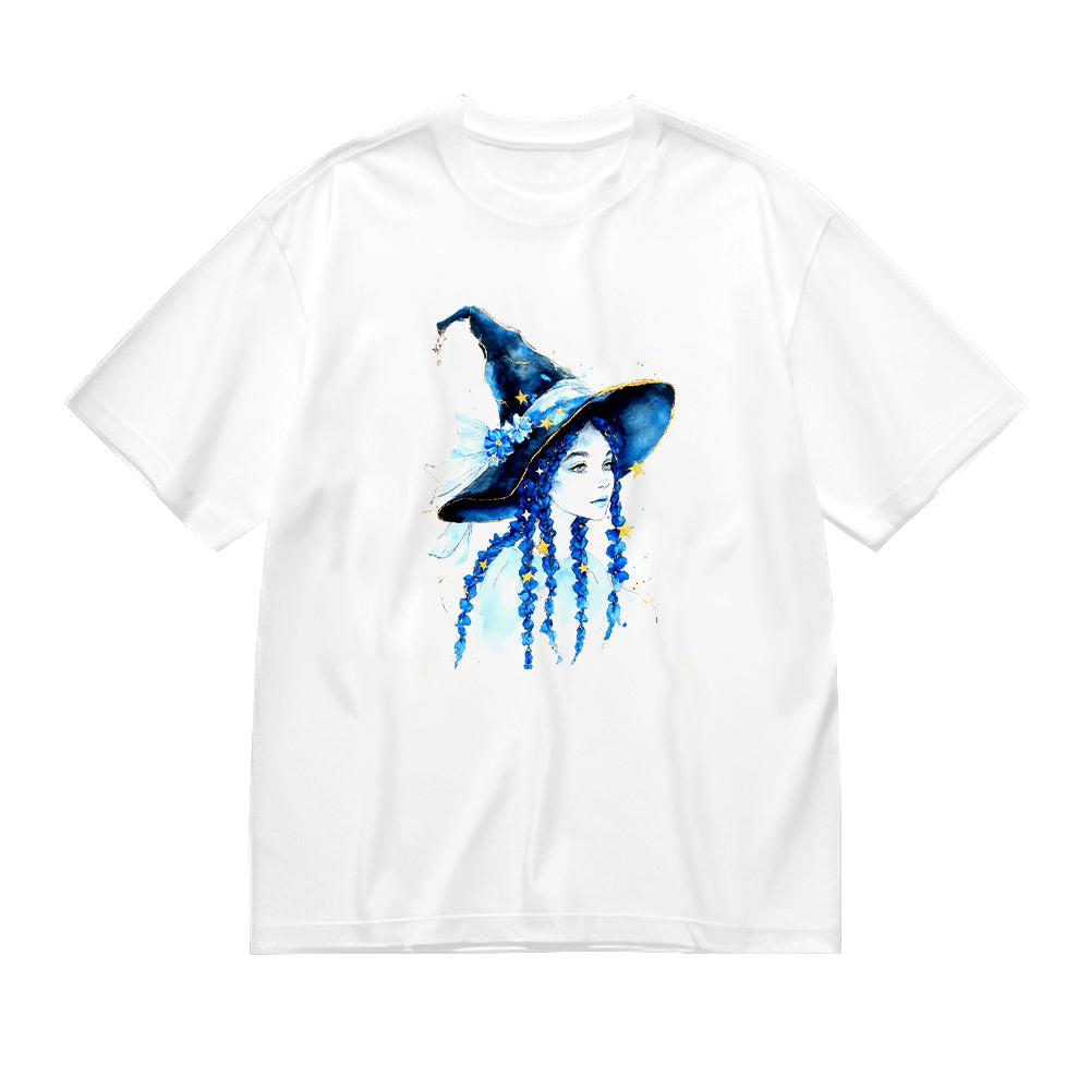 Witch Hat Octopus Art Print Women's Fashion Casual T-Shirt