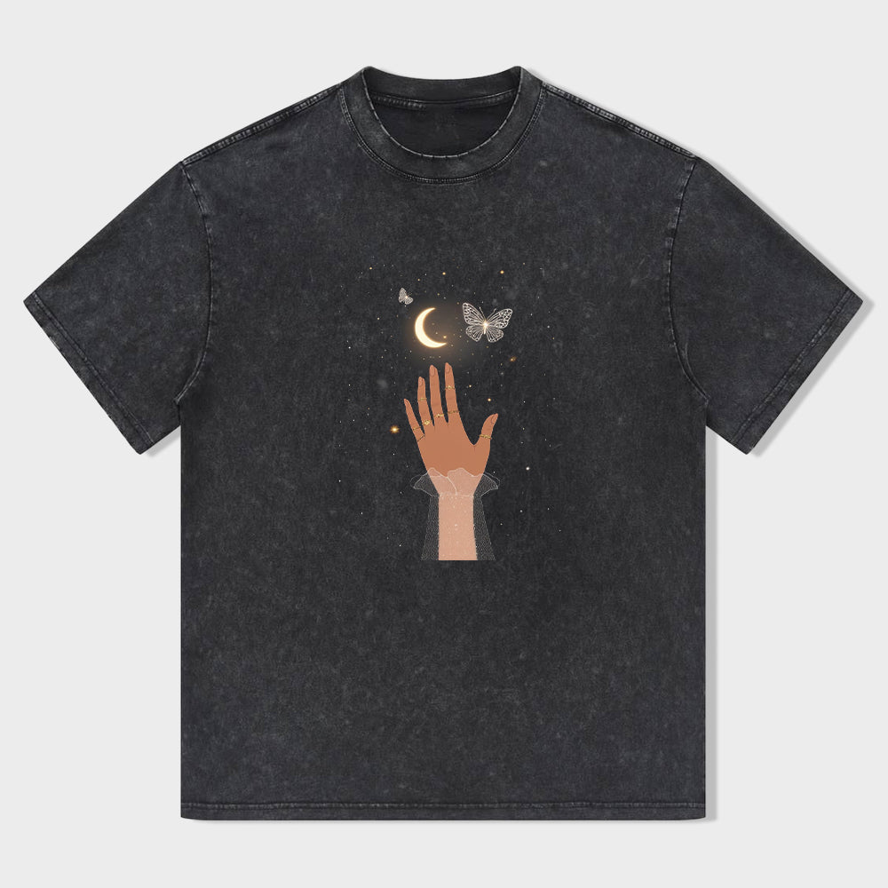 Moon and Stars Night Sky Graphic T-Shirt