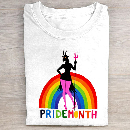 Pride Month Rainbow Deer Silhouette Graphic T-Shirt