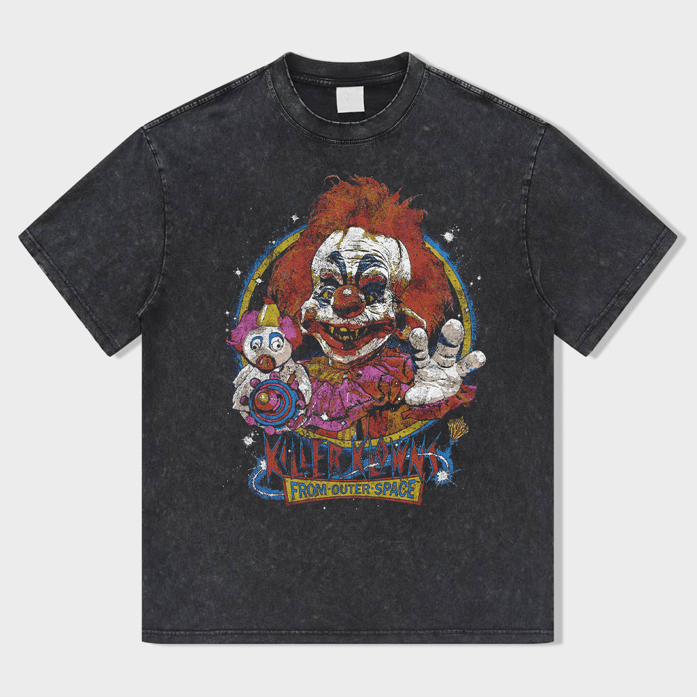 Star Clown Sugar Dreams Acid Wash T-Shirt - heygraff