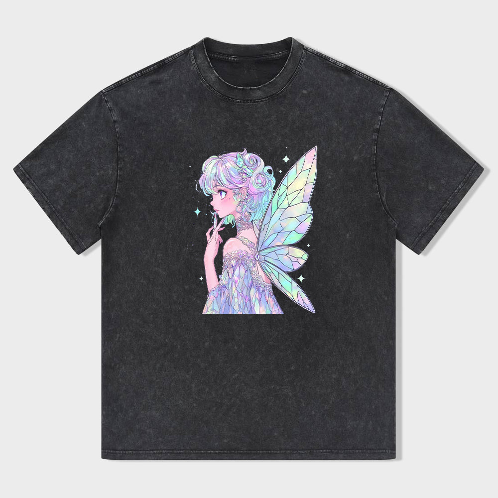 Fairy Princess Graphic Tee Women's Fashion Casual Short Sleeve T-Shirt