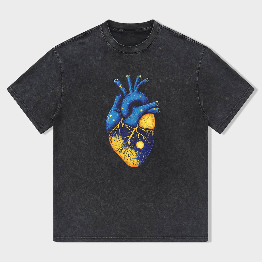 Galactic Heart Design Men's Graphic T-Shirt
