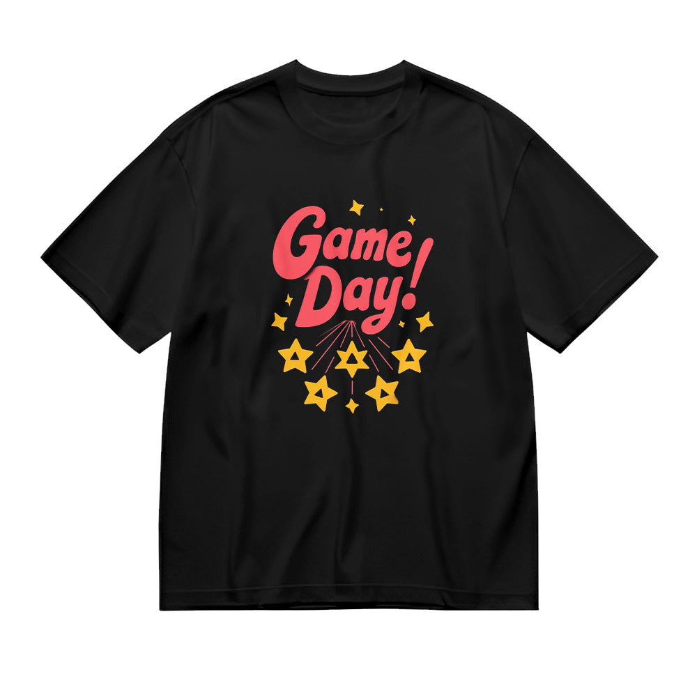 Game Day! Star Graphic Black T-Shirt