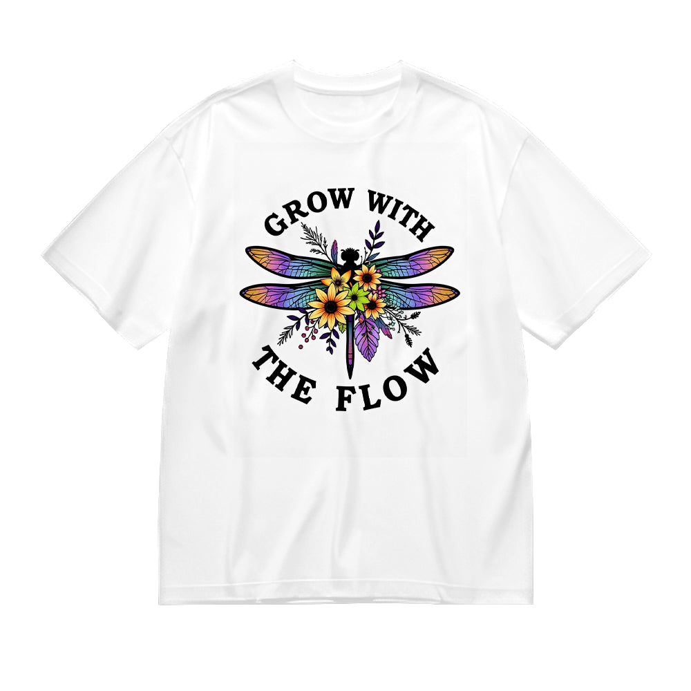 Grow with the Flow Dragonfly Graphic T-Shirt