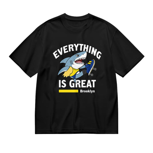 Everything is Great Brooklyn Shark Graphic T-Shirt