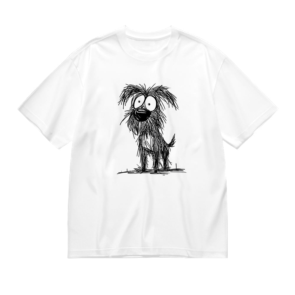 Cute Cartoon Character Print White T-Shirt