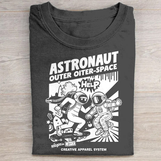 Astronaut Outer Outer-Space Graphic T-Shirt