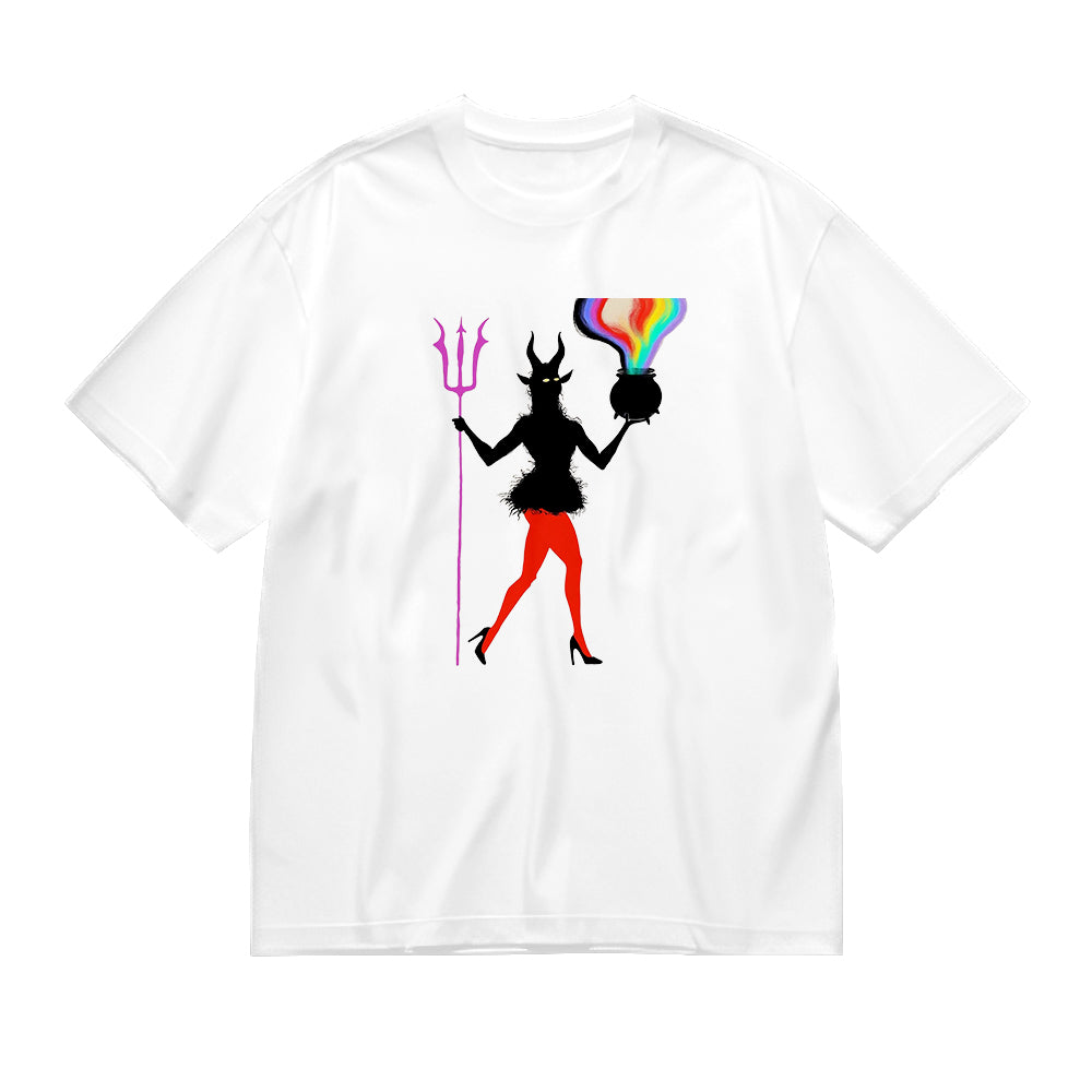 Colorful Devil Graphic T-Shirt