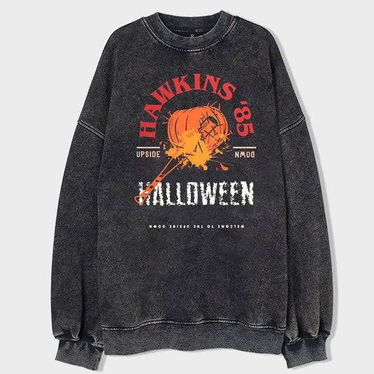 Halloween Backfire Festival Acid Wash Sweatshirt